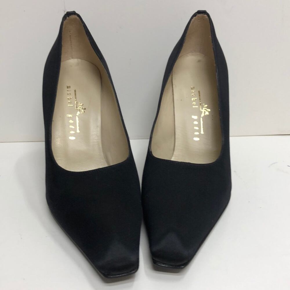 Michel Perry Made in Italy Black Silk Pump